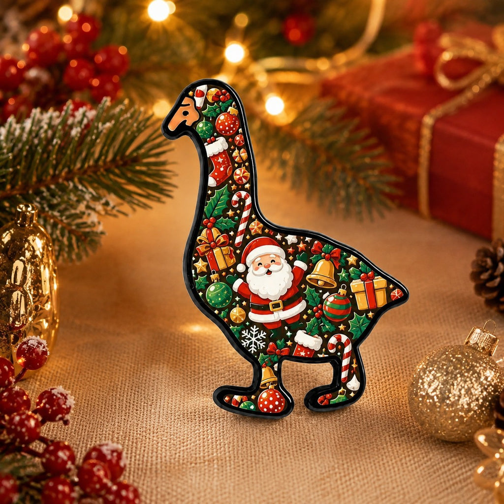 Christmas Goose Enamel Pin Holiday Jewelry