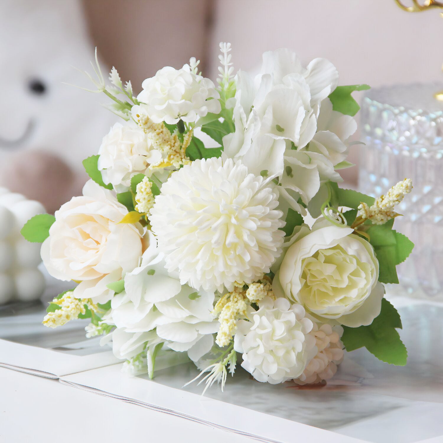 Valentine Florals Artificial Peony Bouquet Home Decoration