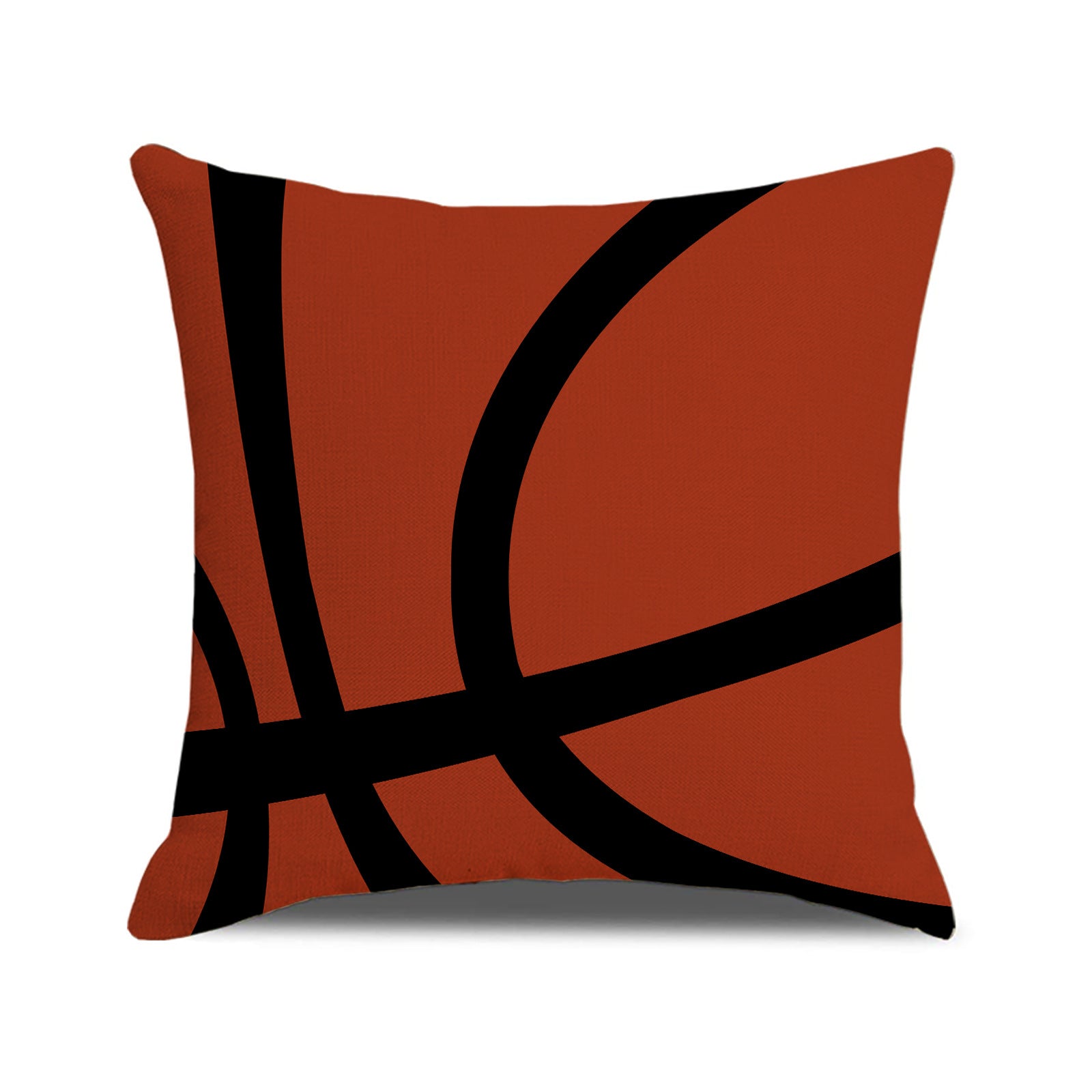 Sports Ball Square Faux Linen Throw Pillow Cover 18x18
