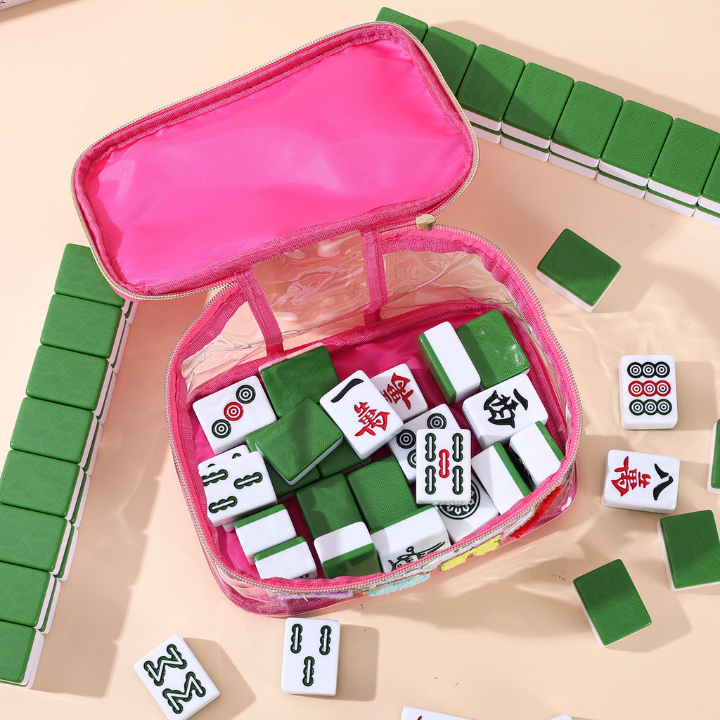 Transparent Mahjong Storage Bag Waterproof Cosmetic Organizer