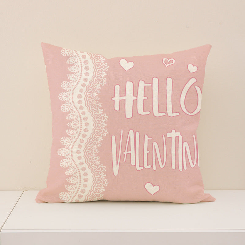 Pink Love Throw Pillow Covers Valentines Truck & Heart Decor
