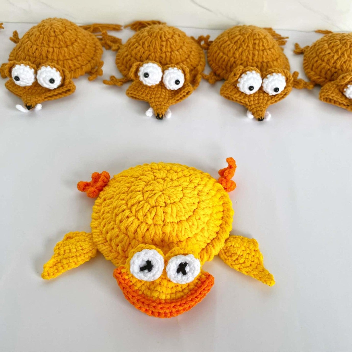 Handmade Crochet Animal Coaster Knit Mug Mat Table Decor