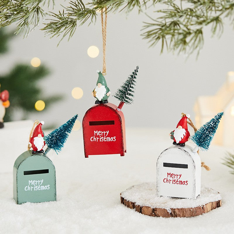 Festive Christmas Metal Ornaments Holiday Tree Hanging Decor
