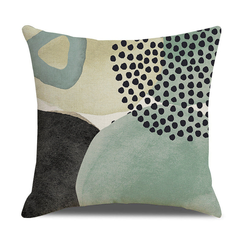 Modern Abstract Linen Throw Pillow Cover for House Decor