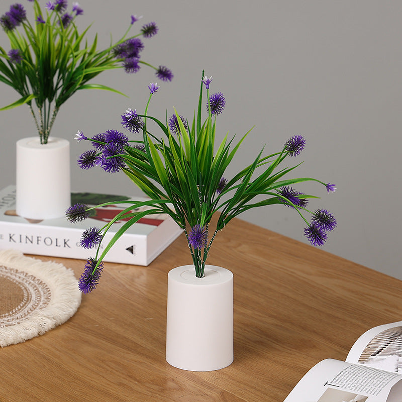 Purple Grass Flower Night Light Battery Powered Lamp