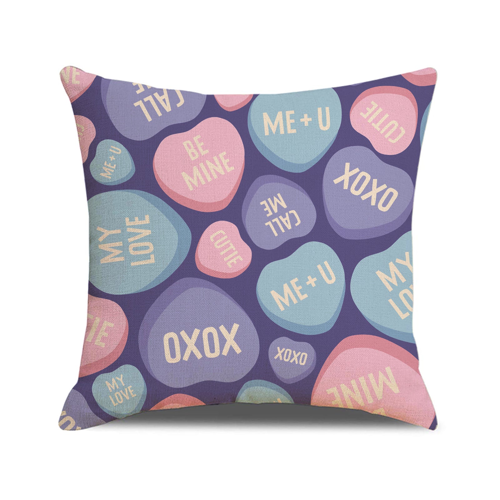 Valentine Candy Heart Pillow Covers Romantic Home Decor