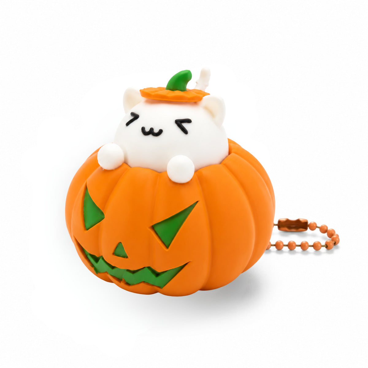 Halloween Pumpkin Cat Clicker Fidget Toy Stress Relief Keychain