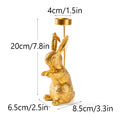 Easter Bunny Candle Holder Gold Resin Table Decoration