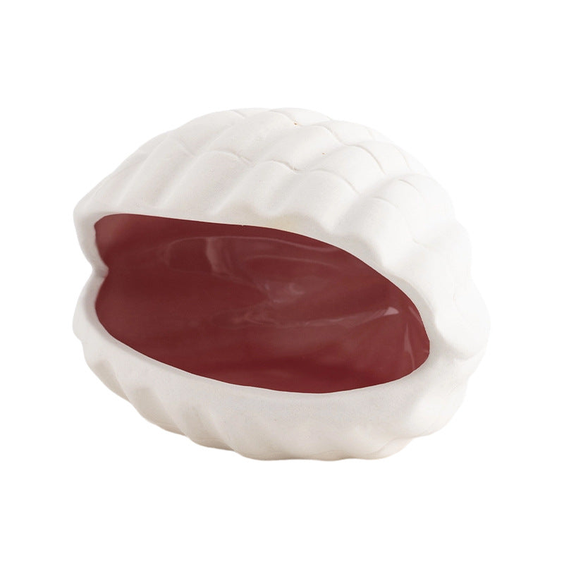 Ceramic Seashell Jewelry Tray Decorative Trinket Dish