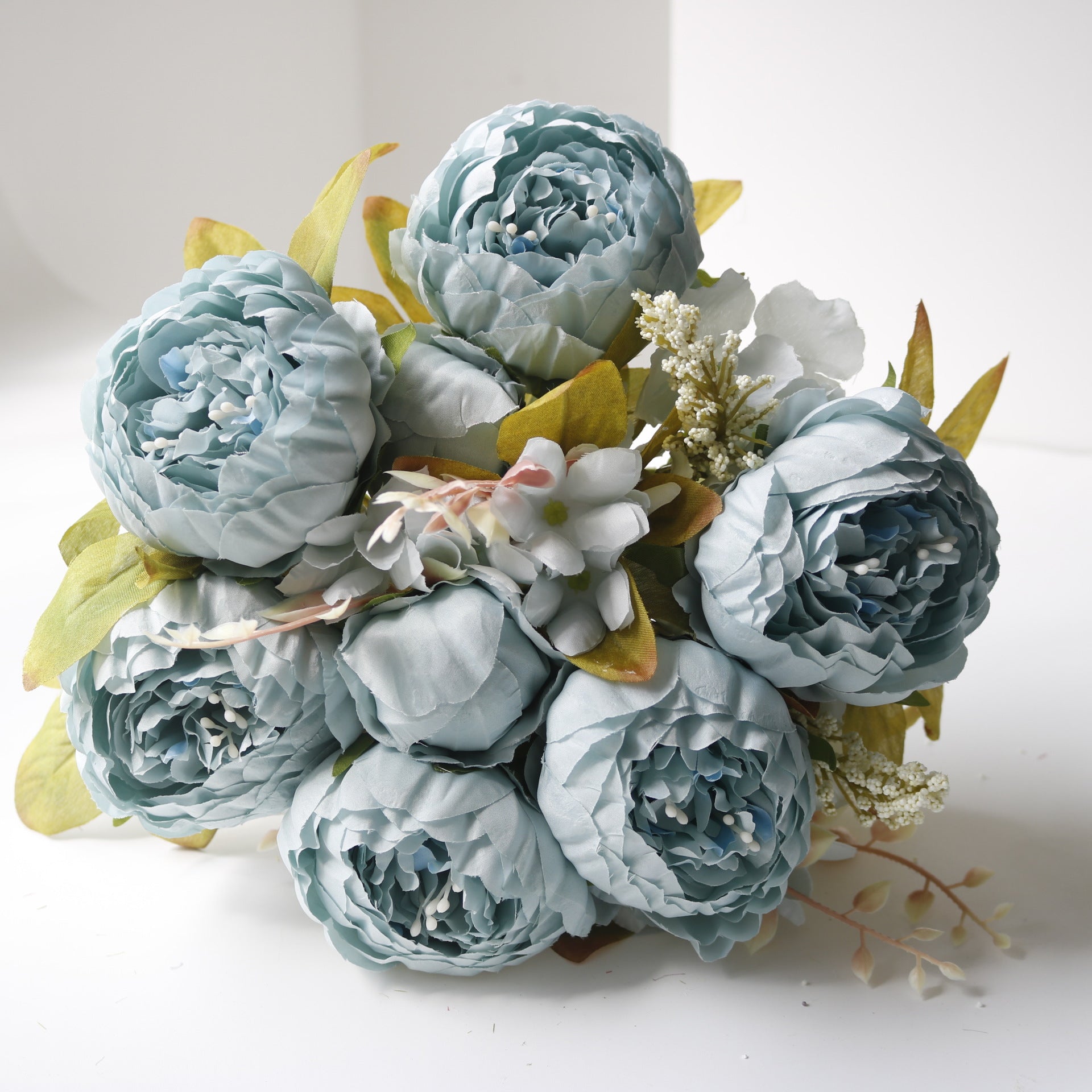 Valentine 13-Head European Faux Peony Autumn Flower Bouquet