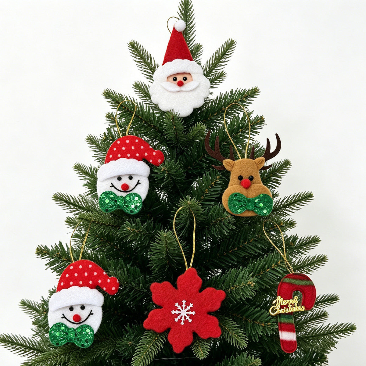 Fabric Christmas Ornaments Holiday Tree Decor