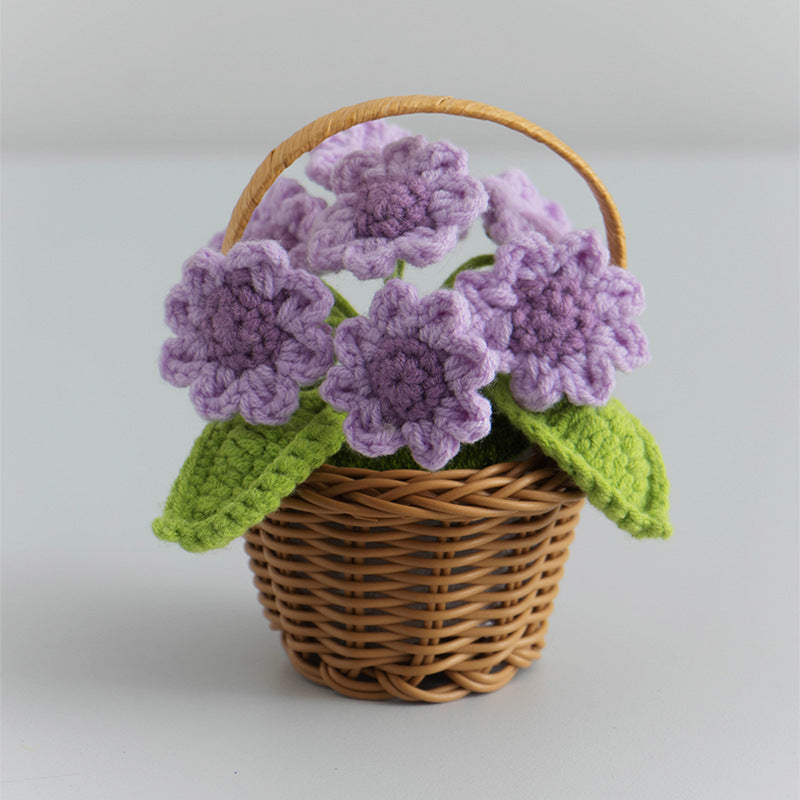 Valentine Holiday Decorations Crochet Flower Handmade Decor