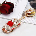 Rhinestone Sports Car Keychain Luxury Metal Bag Charm