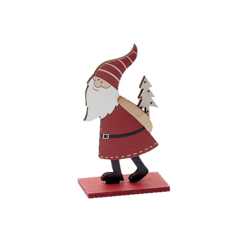 Wooden Christmas Gnome Holiday Tabletop Decoration