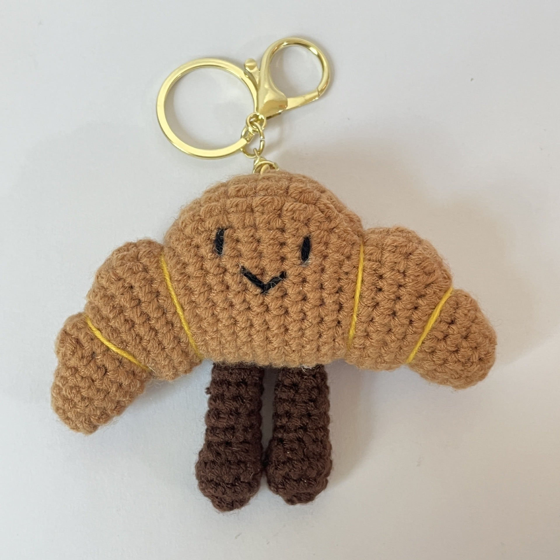 Crochet Bread Plush Keychain Cute Food Charm