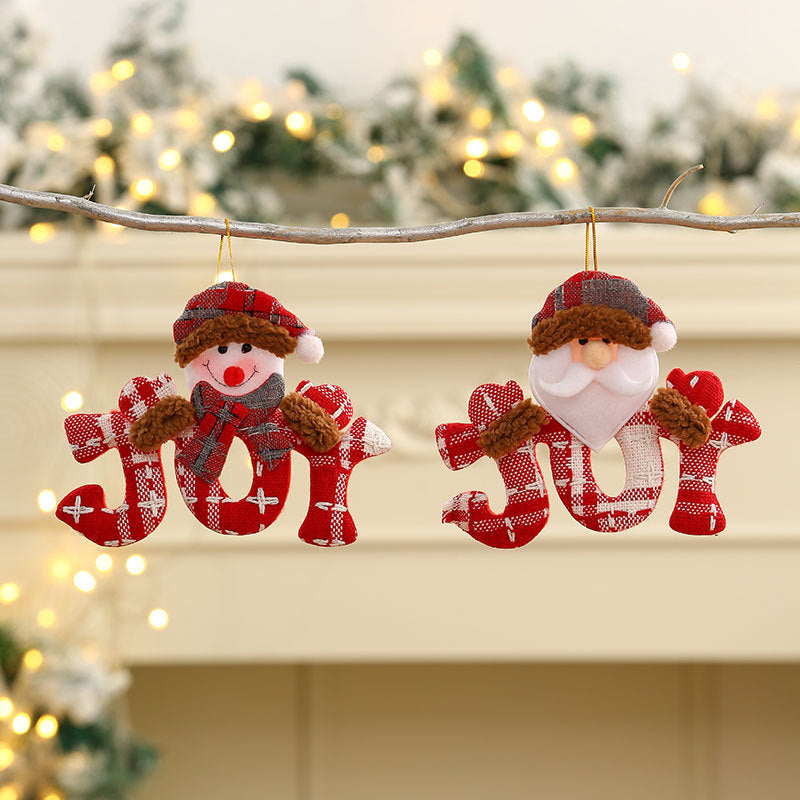 Festive Plush Christmas Hanging Ornament Set