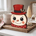 Christmas Wooden Tabletop Figurine Holiday Decor Display