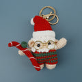 Handmade Crochet Christmas Character Hanging Keychain Holiday Gift