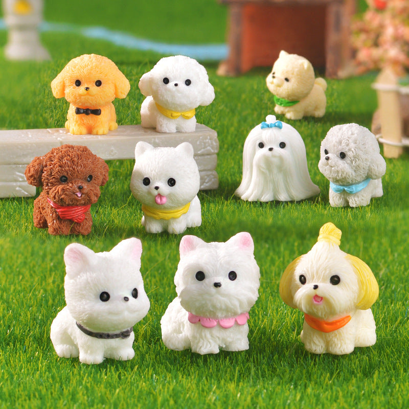 Cute Resin Mini Animal Figurines DIY Desk Decor Collectible