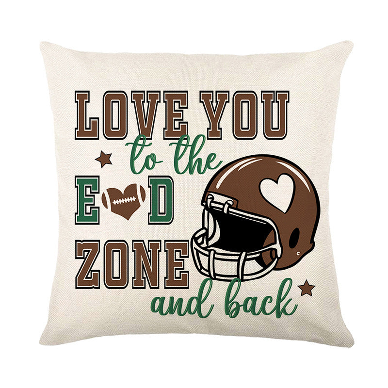 Printed Football Pillow Cover Cushion Case Sofa Decor