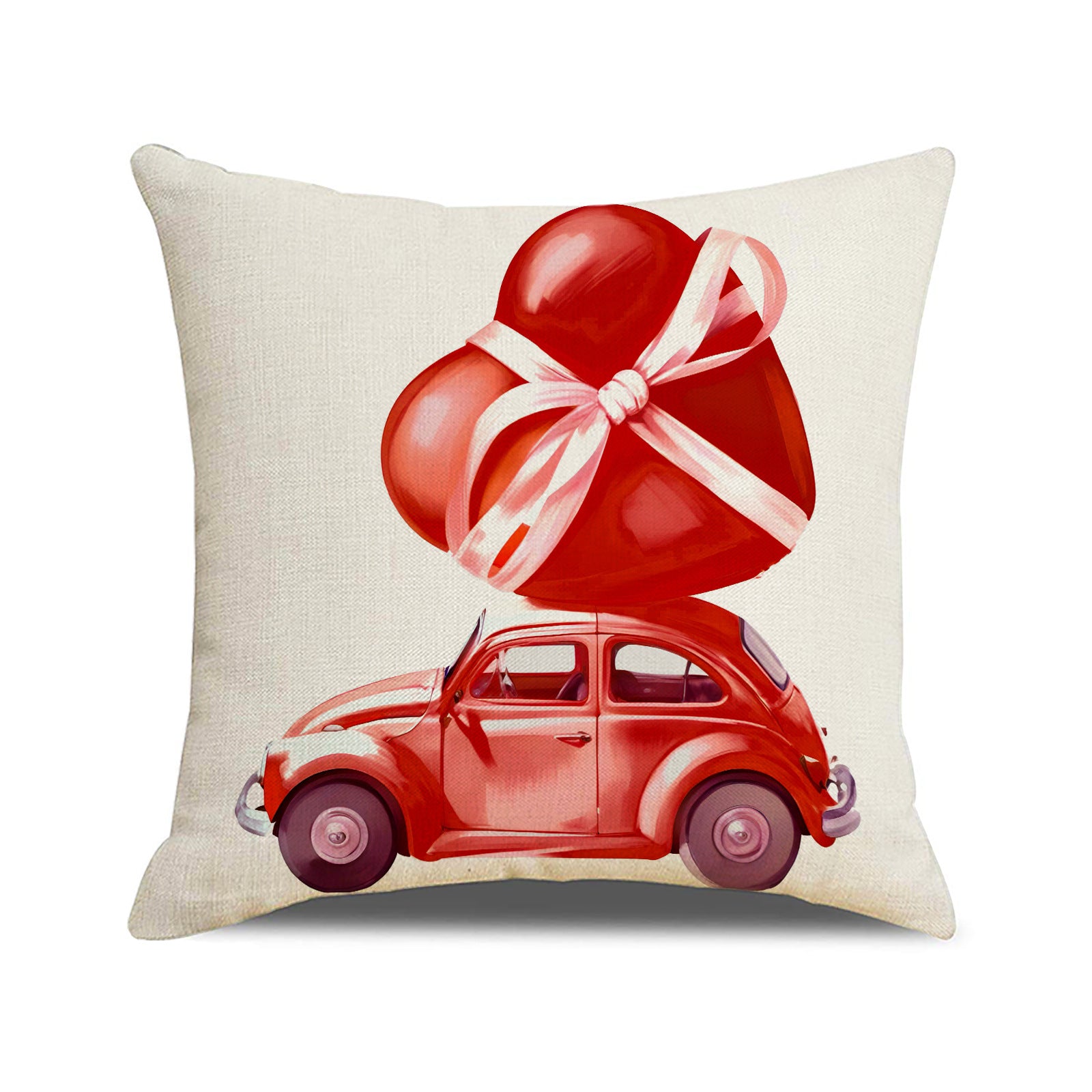 Valentine Red Heart Pillow Covers Set for Sofa Home Decor