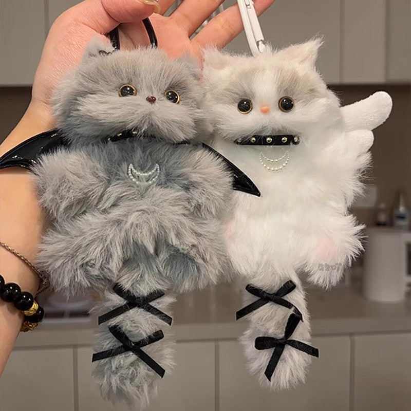 Cute Plush Cat Bag Charm Fluffy Keychain Pendant