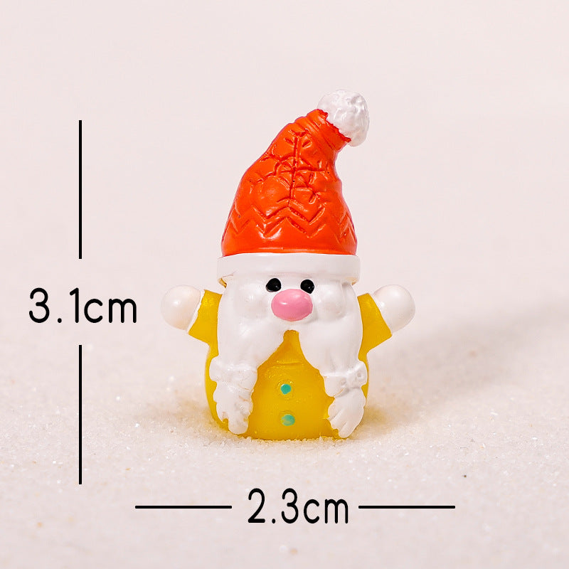 Christmas Gnome Resin Figurine Mini Holiday Decor Collectible
