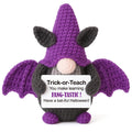 Handmade Crochet Bat Gnome Plush Emotional Support Gift