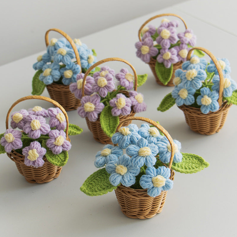 Valentine Holiday Decorations Crochet Flower Handmade Decor