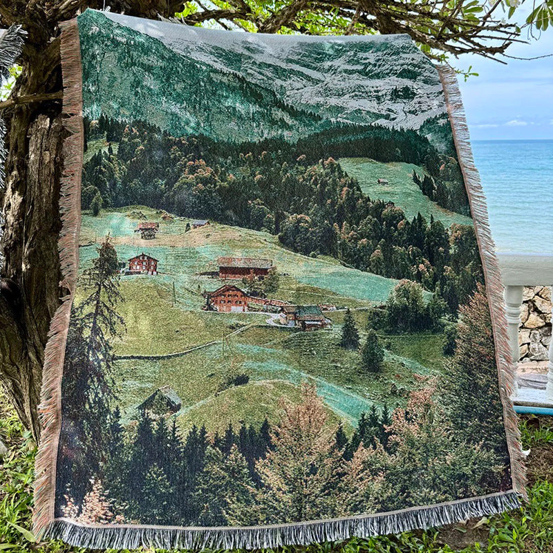 Woven Throw Blanket Tapestry Couch Throw Home Decor