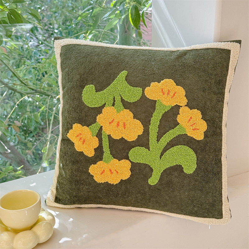 Valentine’s Day Tufted Floral Pillow Cover Nordic Decor