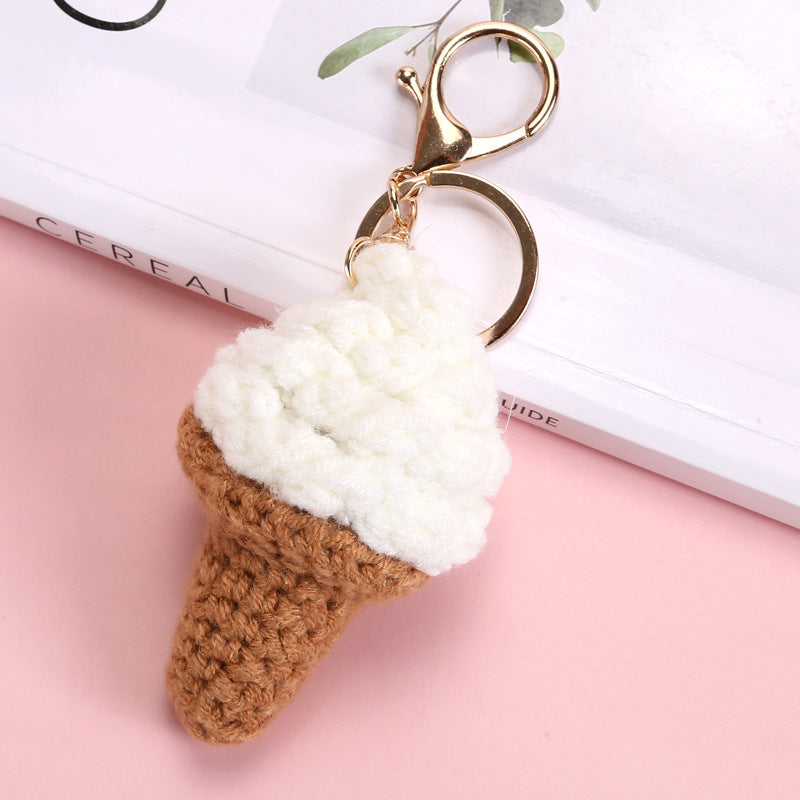 Crochet Fast Food Keychain Mini Food Bag Charm Gift