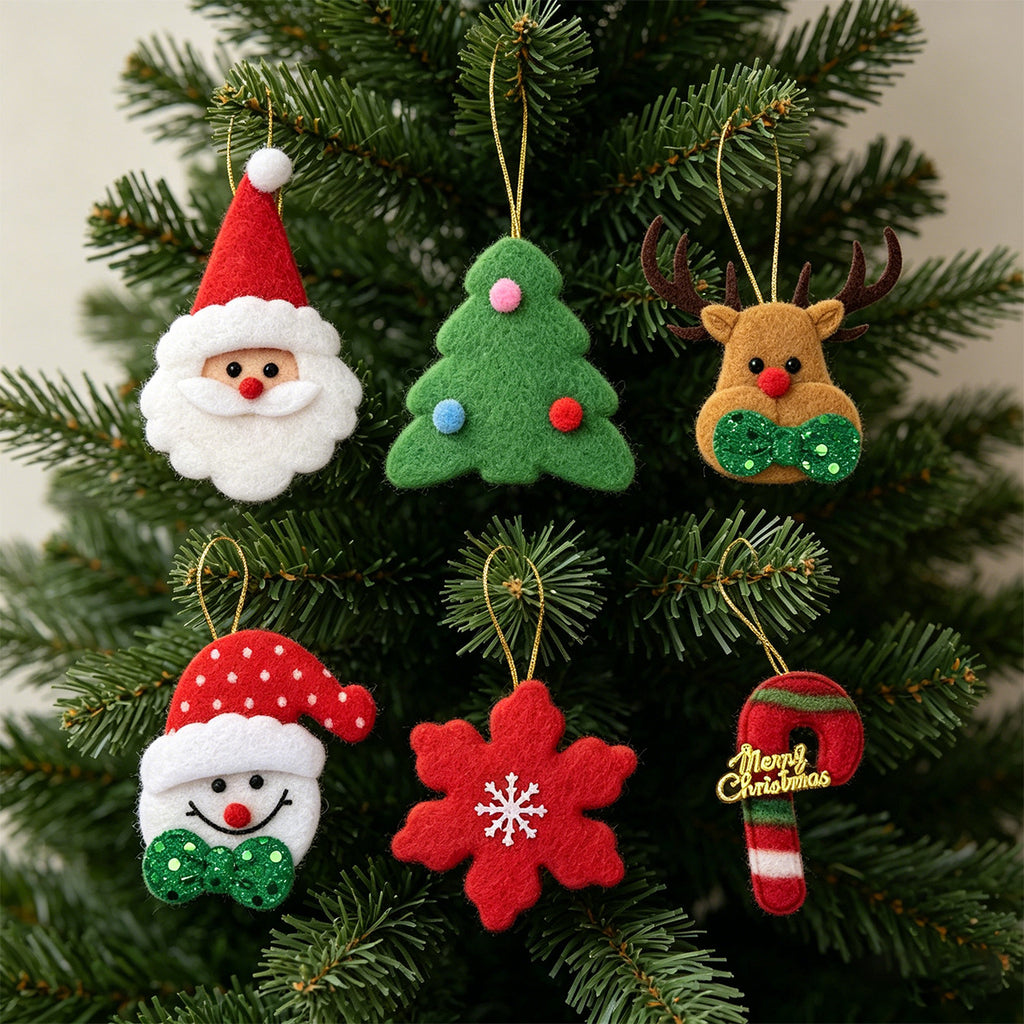 Fabric Christmas Ornaments Holiday Tree Decor