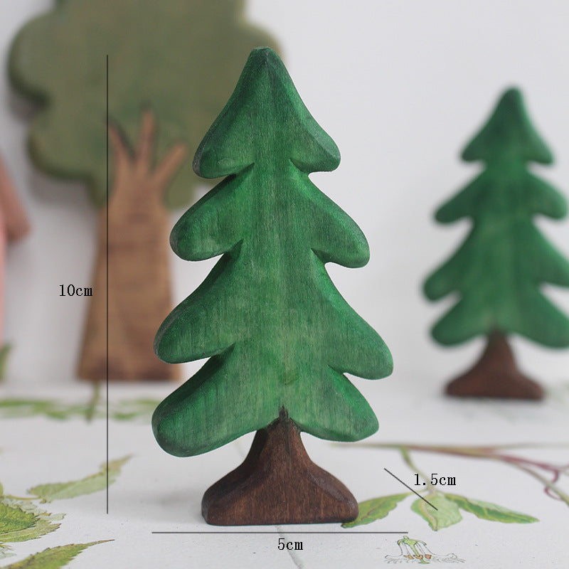 Cute Wood Christmas Figurine Holiday Tabletop Decoration