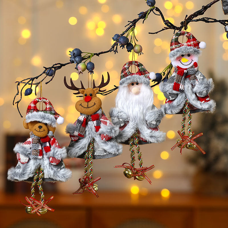 Festive Plush Christmas Hanging Ornament Set