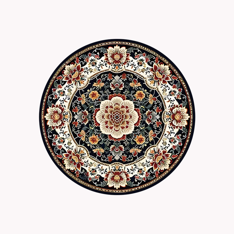Bohemian Pattern Rubber Drink Coaster Round Table Decor