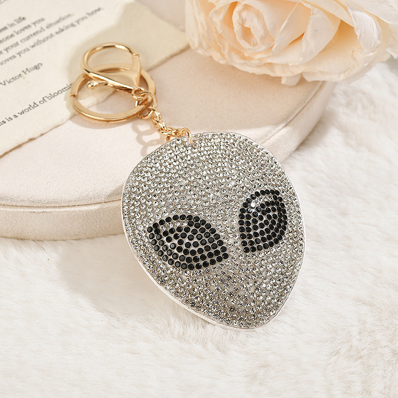 Bling Rhinestone Alien Keychain Sparkly Bag Charm Gift