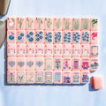 Pink Acrylic Mahjong Set Classic Game Tiles