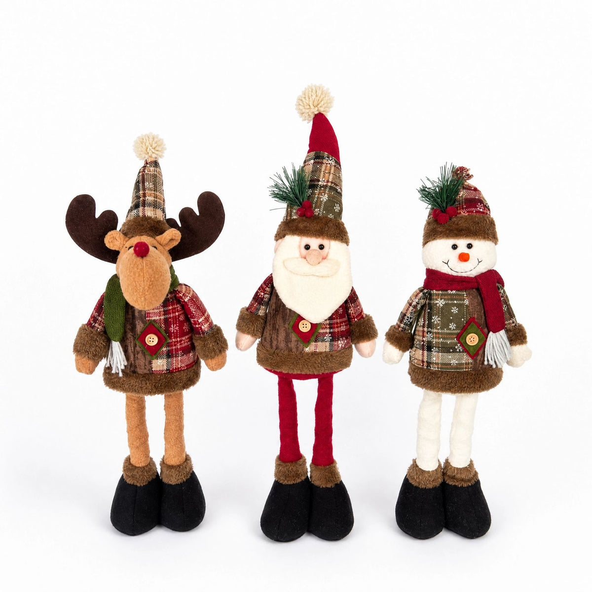 Christmas Extendable Leg Plush Doll Holiday Decoration