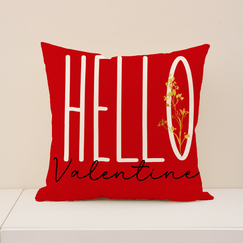 Red Valentine Heart Decorative Pillow Cover Love Home Decor