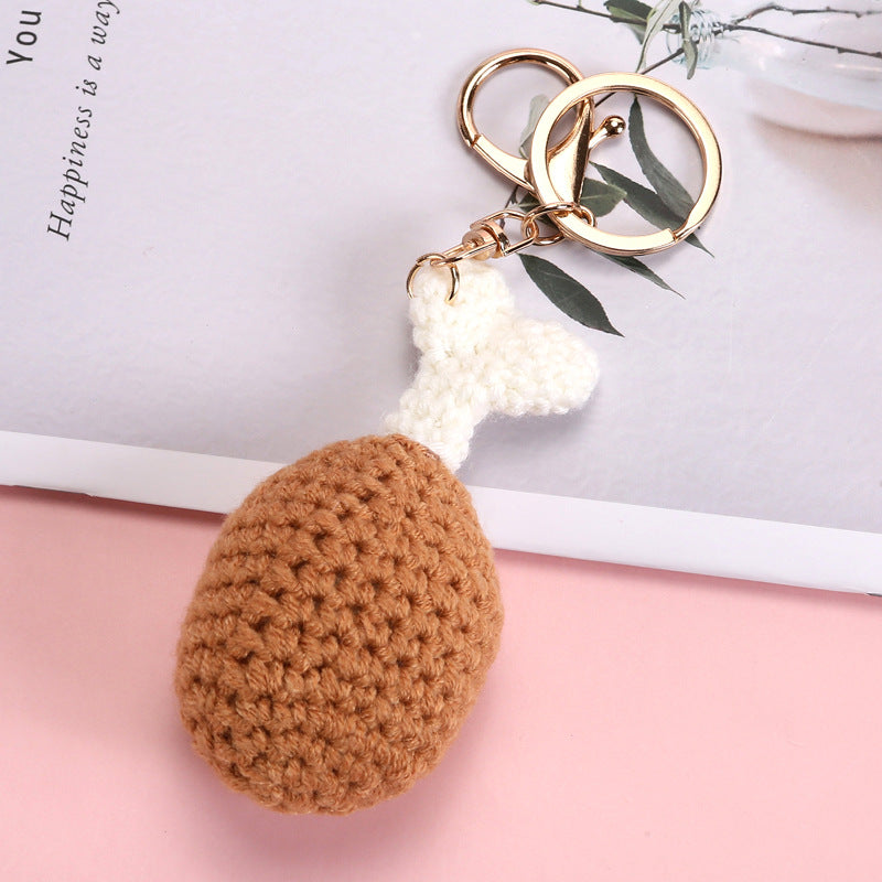 Crochet Fast Food Keychain Mini Food Bag Charm Gift