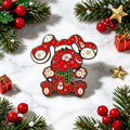 Christmas Dog Pin Snowflake Puppy Holiday Jewelry