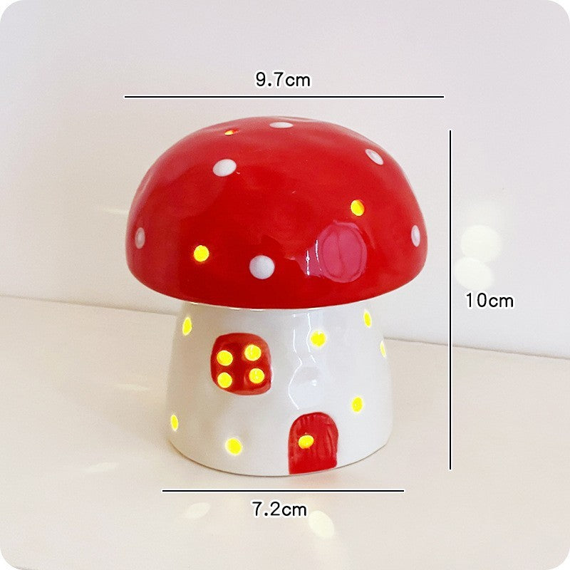 Mushroom LED Night Light Mini Cottage Table Decor