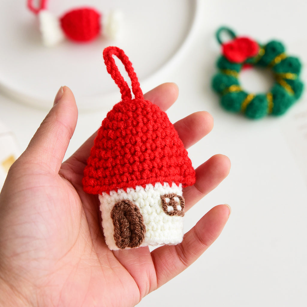 Christmas Crochet Ornament Handmade Holiday Tree Hanging Decor