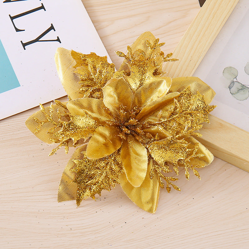 Christmas Artificial Flower Heads Holiday Tree Decor