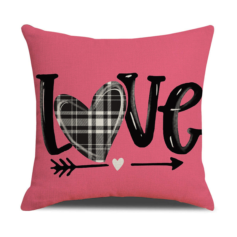 Valentine Gnome Heart Throw Pillow Covers Rustic Home Decor