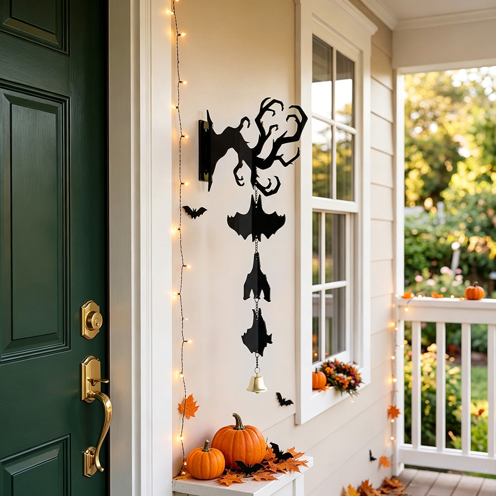 Acrylic Halloween Bat Garland Hanging Wall Decoration