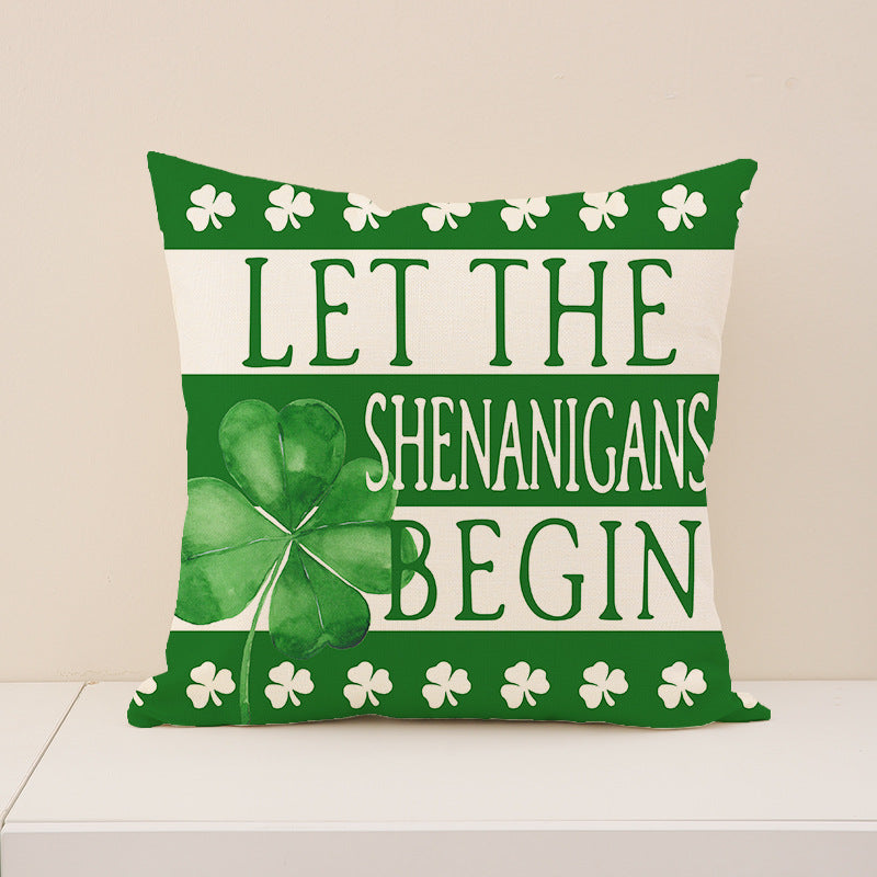 St. Patrick’s Day Shamrock Pillow Cover Home Decor