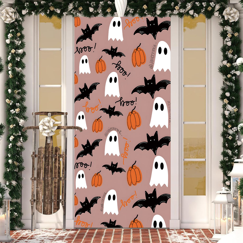 Halloween Door Cover Polyester Seasonal Party Decoration