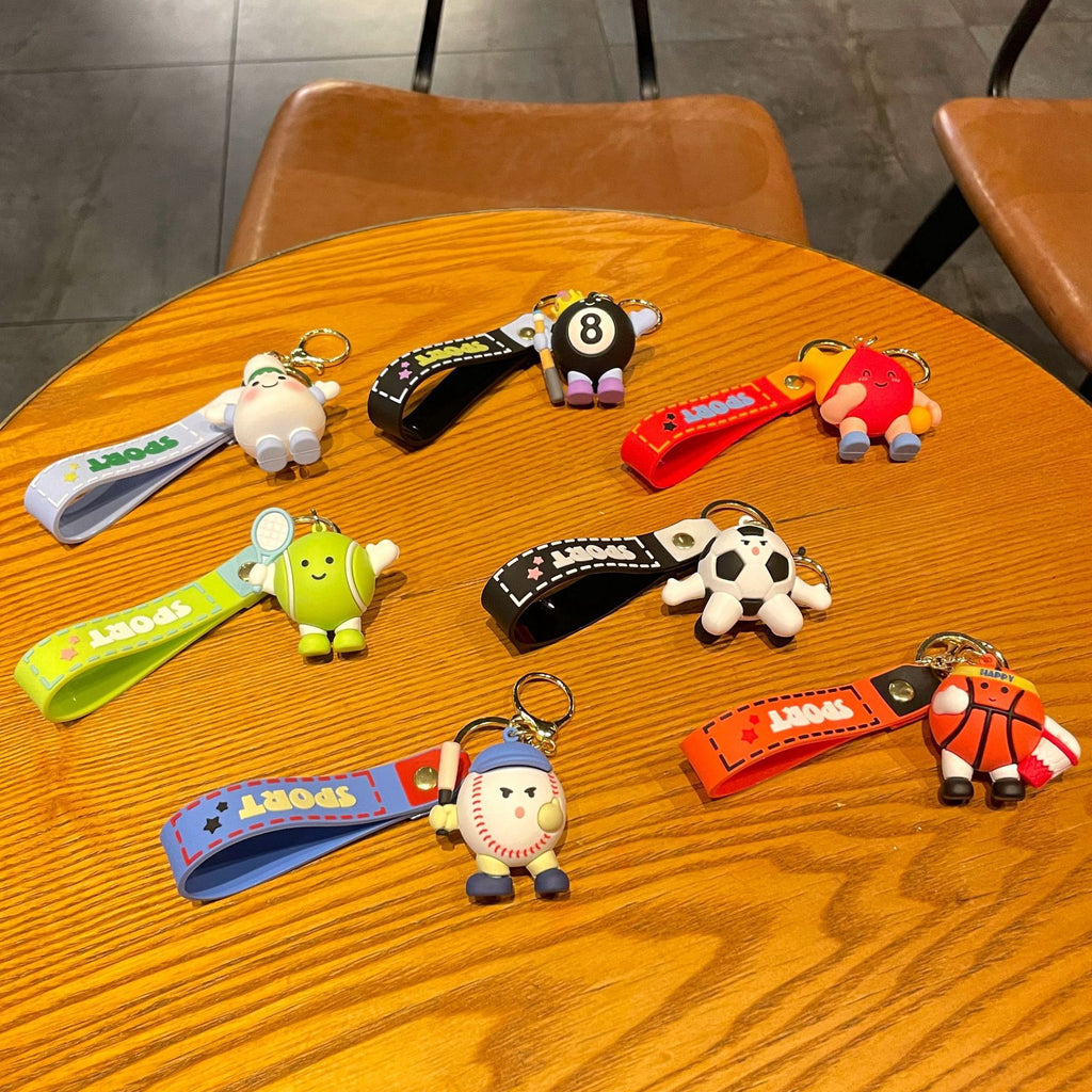 Sports Keychain Football Basketball Bag Charm Pendant